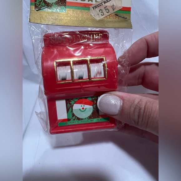 Vintage Kurt Adler Christmas Plastic Machine Toy NOS Original Package WORKS - Picture 6 of 9